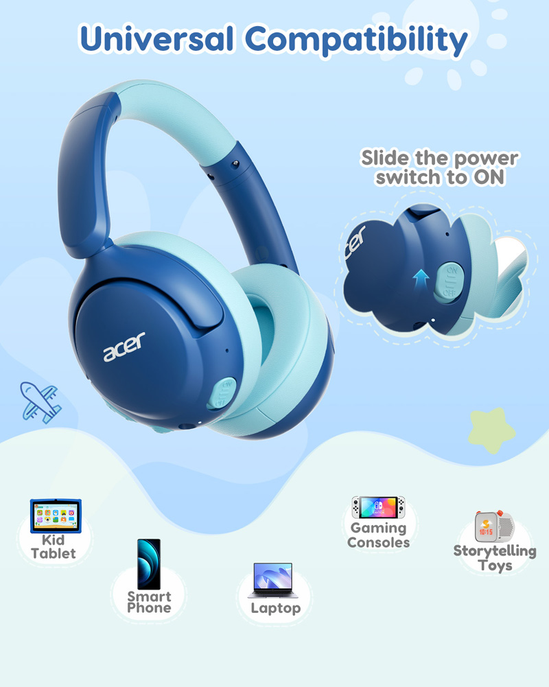 Acer OHR725 Kids Bluetooth 5.4 - Gaming Headset Rgb recension och pris