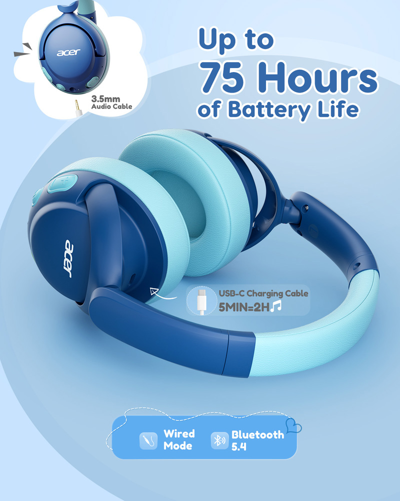 Acer OHR725 Kids Bluetooth 5.4 - Gaming Headset Rgb recension och pris