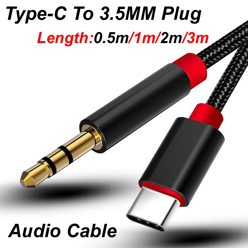 0.5m/1m/2m/3m Type-C USB-C To  - Cable Extension 3.5 recension och pris