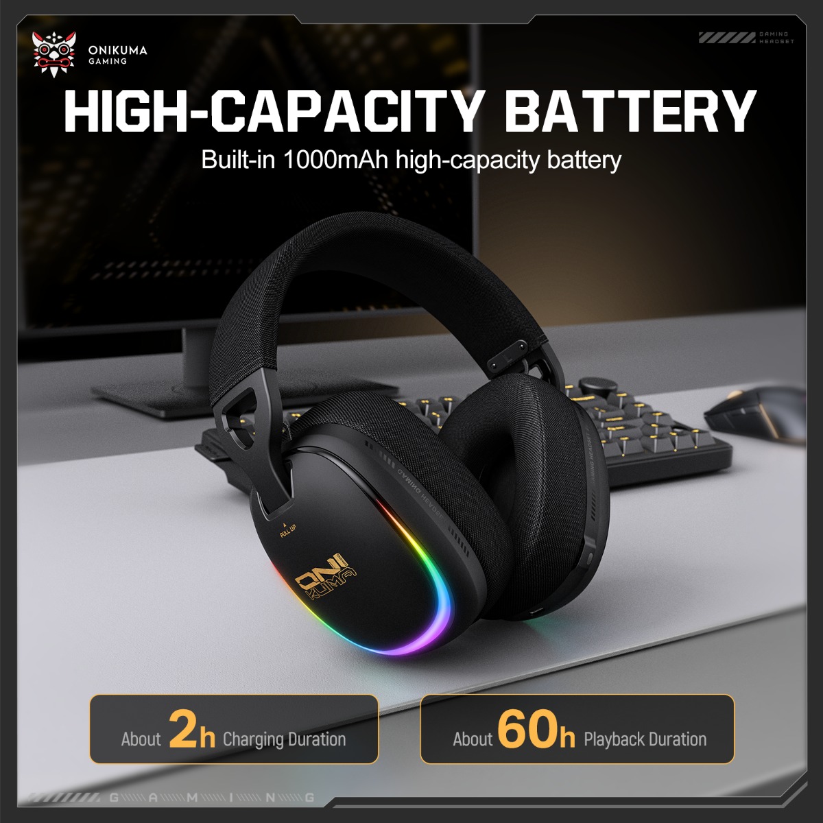 ONIKUMA GT805 Gaming Headset W - Gaming Headset Rgb recension och pris
