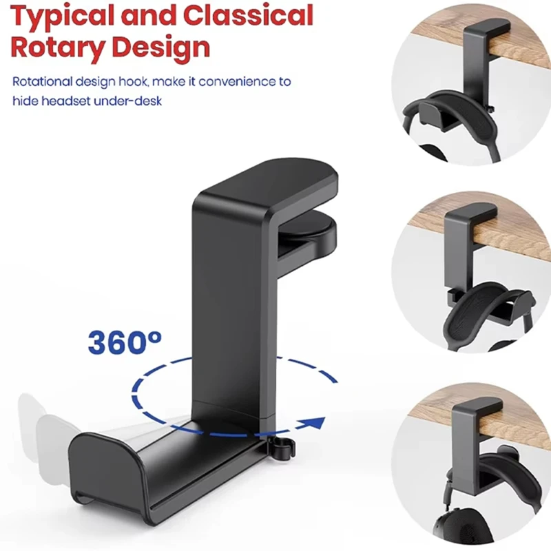 No Punch Table Clip Hook Headp - Headphone Stand Desk recension och pris