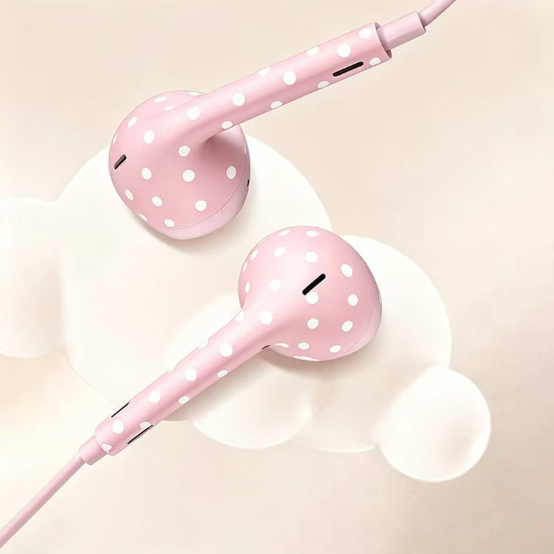 Cute Polka Dot Type‑c Wired Ea - Wired Earphone Mic recension och pris