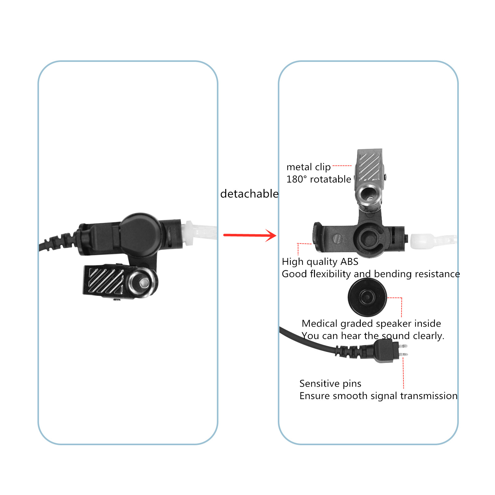 Earpiece Surveillance Kit, Wal - Wired Earphone Mic recension och pris