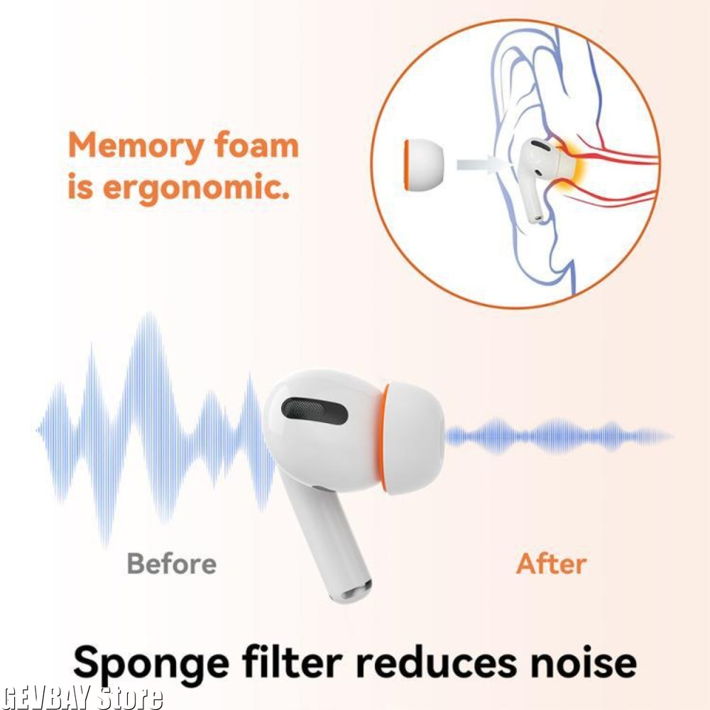 Comfortable Sponge Ear Tips Re - Earphone Foam Tip recension och pris